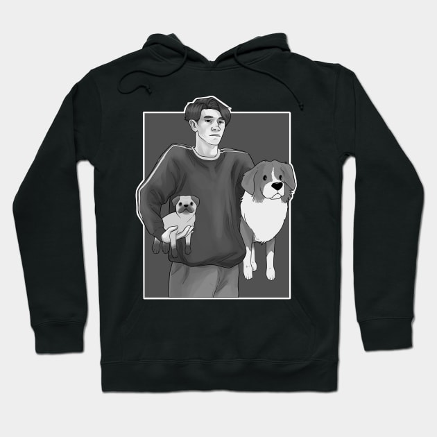 Nick Nelson - heartstopper Nellie And Henry B&W Hoodie by daddymactinus